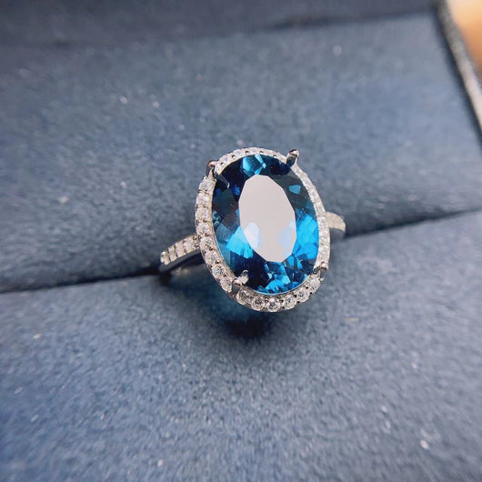 Anillo de Topacio London Blue Natural - Image 8