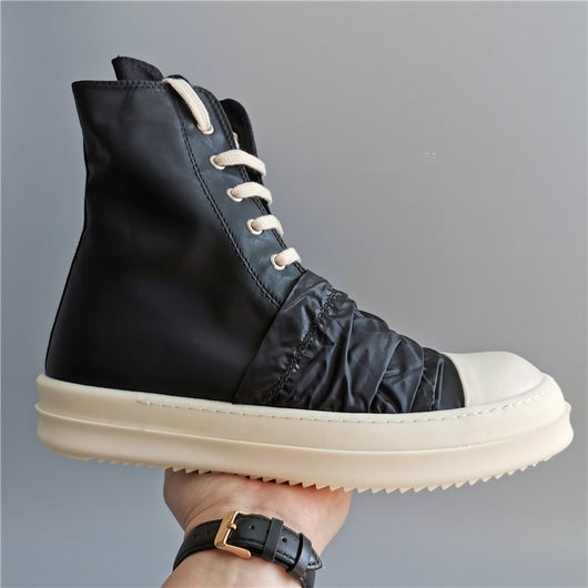 Zapatillas Altas de Lona con Suela Gruesa TPU y Detalles en Satén - Image 12