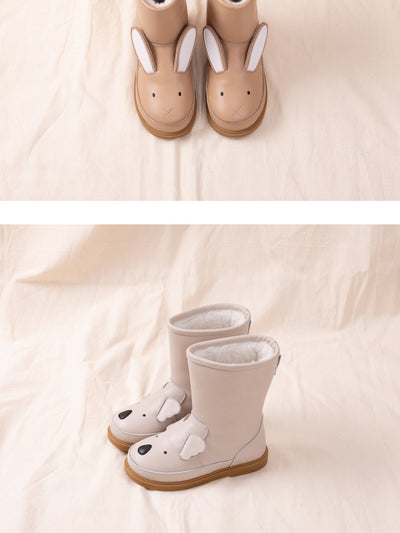 Botas de Nieve para Niños con Diseño de Animales - Cuero Genuino - Image 3