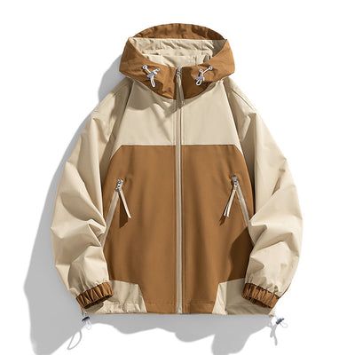 Chaqueta Hoodie Patchwork Retro Suelta y Casual - Image 3