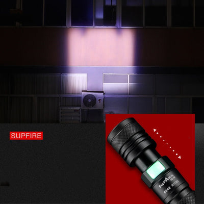 Linterna LED Táctica Recargable USB con Zoom para Defensa Personal y Actividades Nocturnas - Image 8
