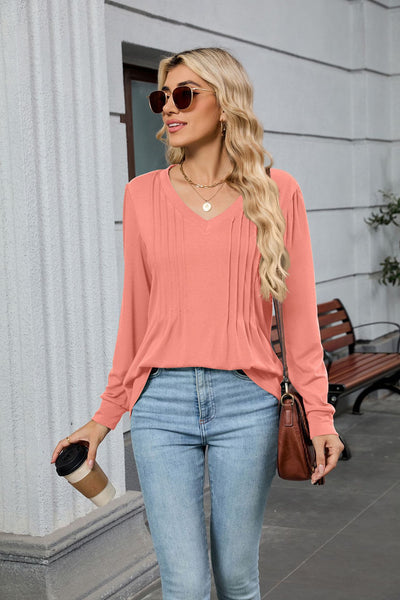 Blusa Suelta de Rayas con Mangas Largas para Mujer - Image 17