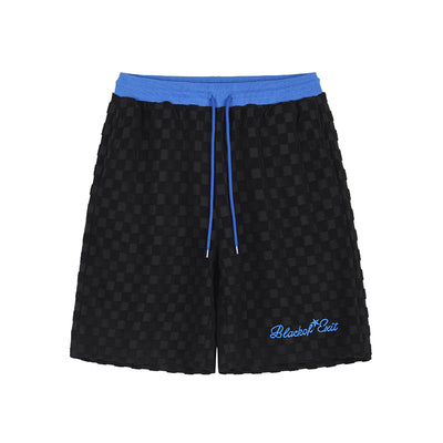 Shorts Hombre Patrón Escocés Bordado Oversize - Image 3