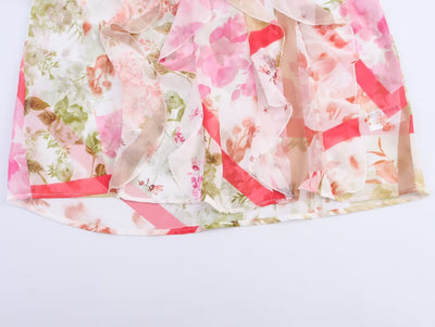 Blusa Floral Elegante con Capas Estilo Europeo Americano para Mujer - Image 9
