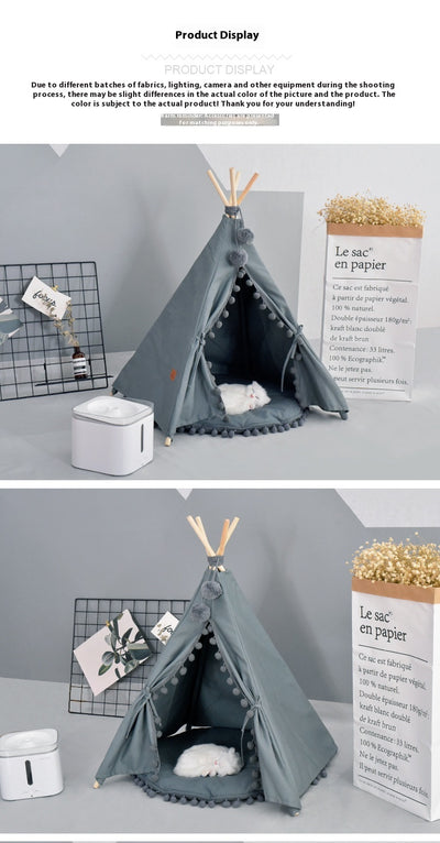 Casa Cama para Mascotas Desmontable y Lavable - 4 Estaciones para Perros y Gatos - Image 9