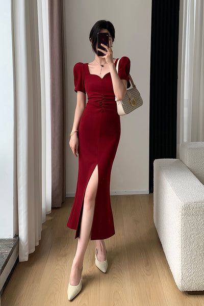 Vestido de Compromiso Estilo Vintage Hepburn en Tono Beige - Image 15