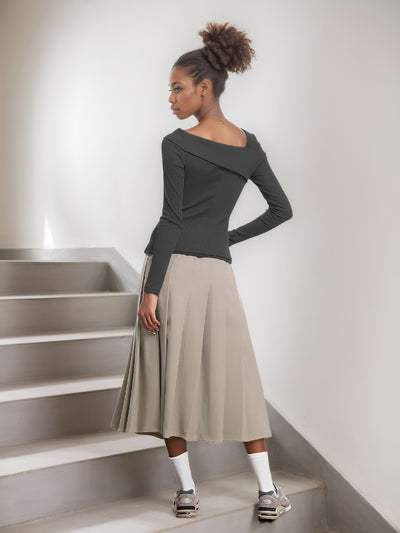 Blusa Manga Larga Mujer Otoño Invierno Ajustada Elegante Estilo Coreano - Image 13