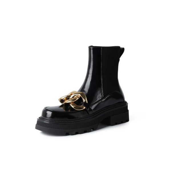 Botas de Cuero Estilo Coreano - Primera Capa Premium