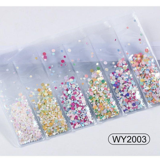 Parches de Uñas con Brillos, Lentejuelas y Diamantes Láser - Diseño Corazón - Image 2
