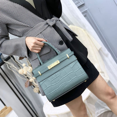Bolso de Cuero Vacuno con Patrón de Piedra para Mujer - Image 4