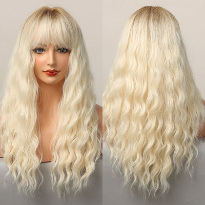 Peluca Larga Rizada con Flequillo para Mujer - Image 6