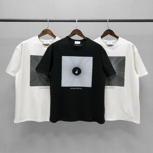 Camiseta Suelta de Manga Corta para Parejas - Estilo Urbano Moderno