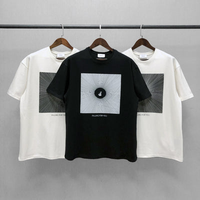 Camiseta Suelta de Manga Corta para Parejas - Estilo Urbano Moderno