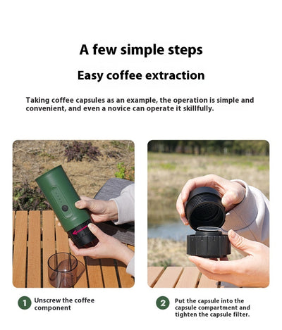 Cafetera Portátil Eléctrica para Viajes - Cápsula y Molida con Cargador para Auto - Image 12