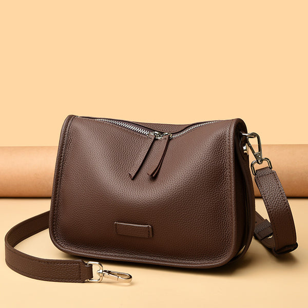 Bolso Silla de Montar de Cuero para Mujer - Cartera Commuter Elegante de Alta Capacidad
