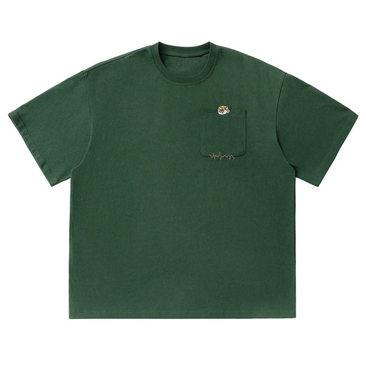 Camiseta de Algodón Puro con Diseño Bordado para Hombre - Image 7