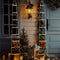 Luces Navideñas Solares con Diseño de Papá Noel y Escalera
