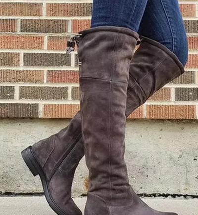 Botas de Cuero Impermeables para Mujer - Tacón Bajo Elegante - Image 12