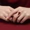 Women's S925 Sterling Plateado Cinnabar Ring Niche Design Blossoms