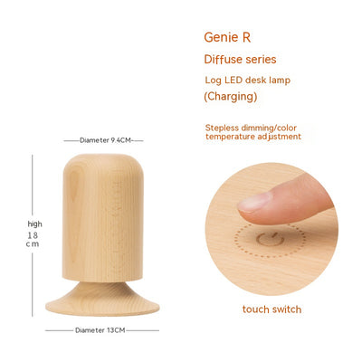 Lámpara de Noche Táctil con Carga Inalámbrica - Diseño Minimalista - Image 3