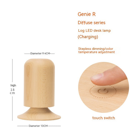 Lámpara de Noche Táctil con Carga Inalámbrica - Diseño Minimalista - Image 3