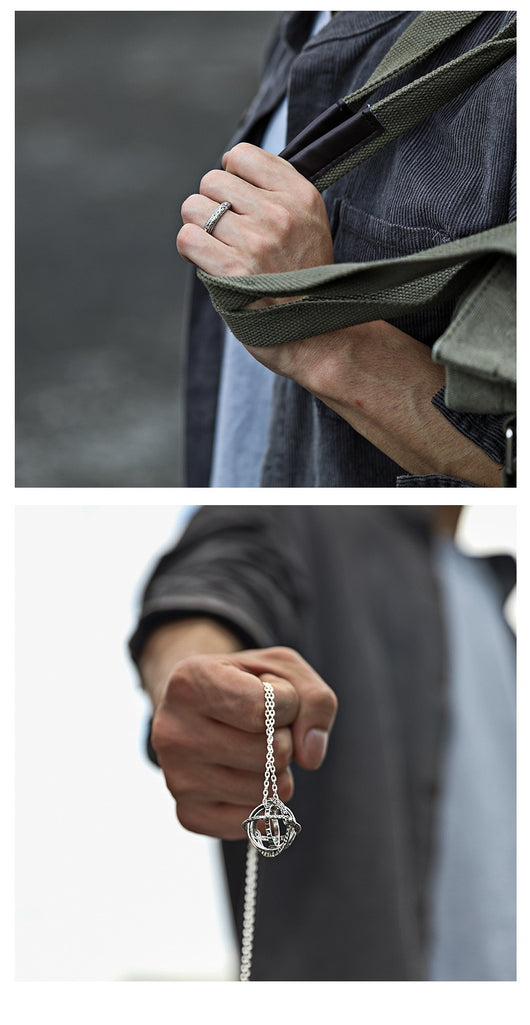 Anillo Astronómico Transformable para Hombre - Diseño Globo Celeste - Image 9