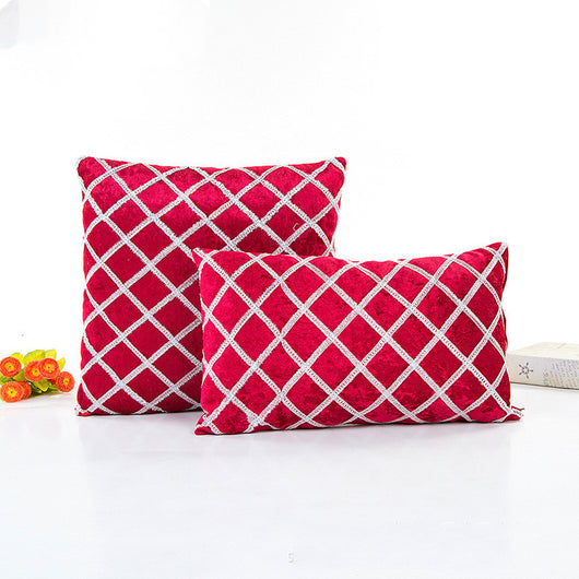 Funda de Almohada Rayas Bordadas con Cinta Decorativa - Estilo Pastoral Trendy - Image 37