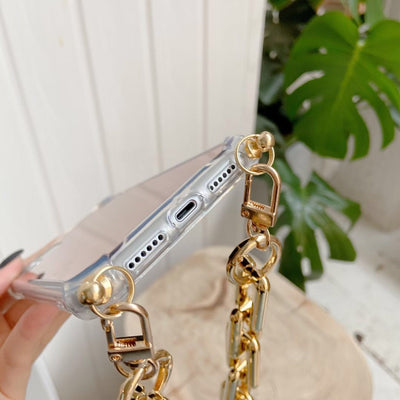 Funda Espejo Electrochapada para Teléfono con Pulsera de Moda - Image 8