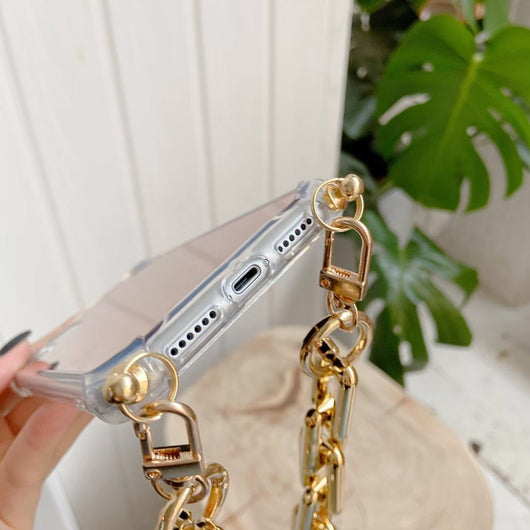 Funda Espejo Electrochapada para Teléfono con Pulsera de Moda - Image 8