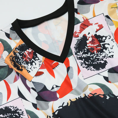 Conjunto Dos Piezas: Blusa Suelta Estampada Escote V y Pantalón Ajustado - Image 8