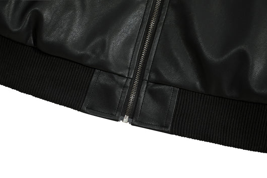 Chaqueta de Cuero PU Estilo Urbano Americano con Algodón - Image 20