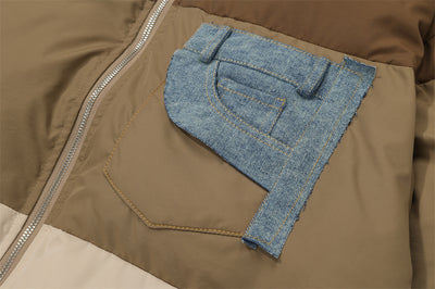 Abrigo Patchwork de Contraste de Colores para Hombre - Image 14