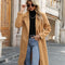 Abrigo de Lana Mujer Largo Elegante Estilo Coreano Slim Fit Premium