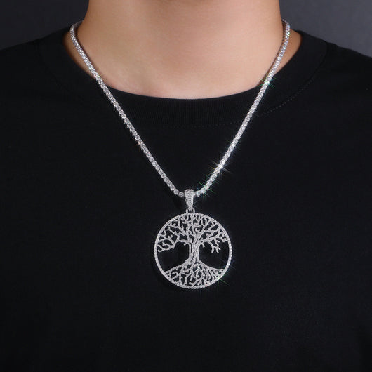 Collar Colgante Moissanita Plata 925 Chapada en Platino - Joyería Lujo Ligero - Image 5