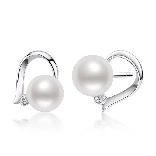 Aretes Geométricos Retro Gota Blanca - Diseño Minimalista