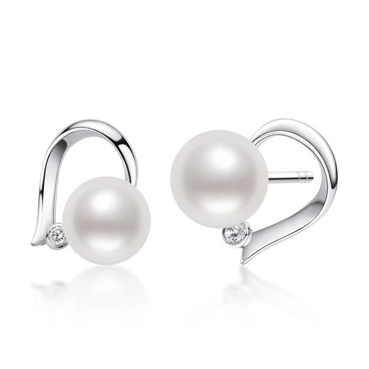 Aretes Geométricos Retro Gota Blanca - Diseño Minimalista