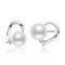 Aretes Geométricos Retro Gota Blanca - Diseño Minimalista