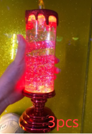 Vela LED Recargable con Cambio de Color y Brillo Glitter - Decoración Resistente al Agua - Image 27