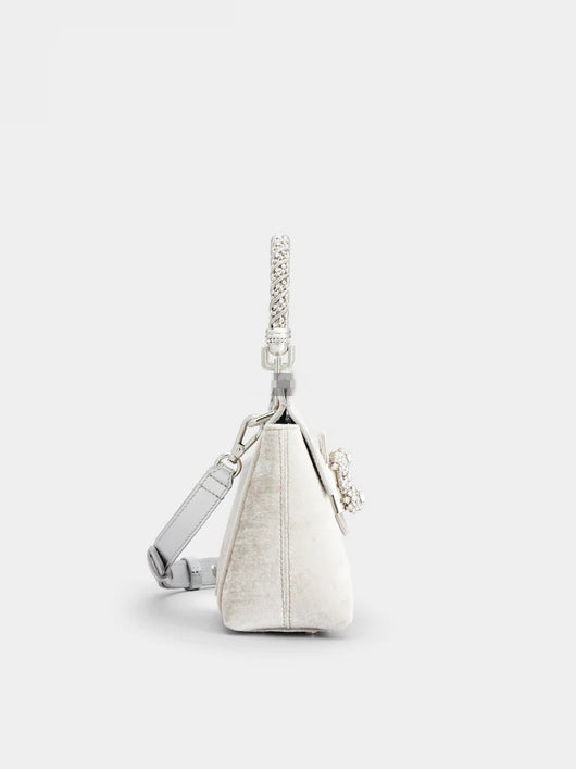 Bolso Tote Elegante con Flores de Diamantes y Cristales - Image 14