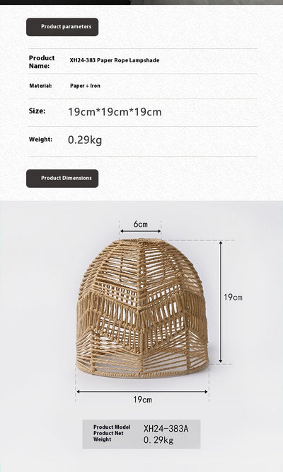 Lámpara Colgante Tejida a Mano con Cordón de Papel - Diseño Artesanal Creativo - Image 10
