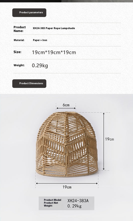 Lámpara Colgante Tejida a Mano con Cordón de Papel - Diseño Artesanal Creativo - Image 10
