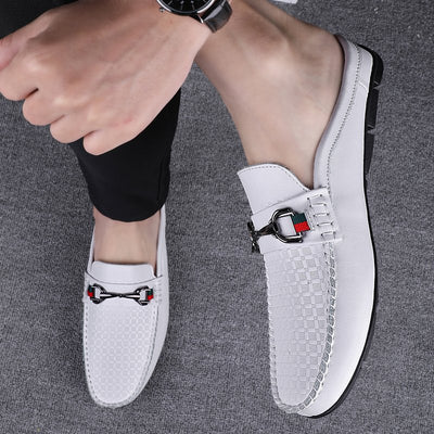 Pantuflas Hombre Cuero Casual - Mocasines Cómodos Sin Cordones - Image 22