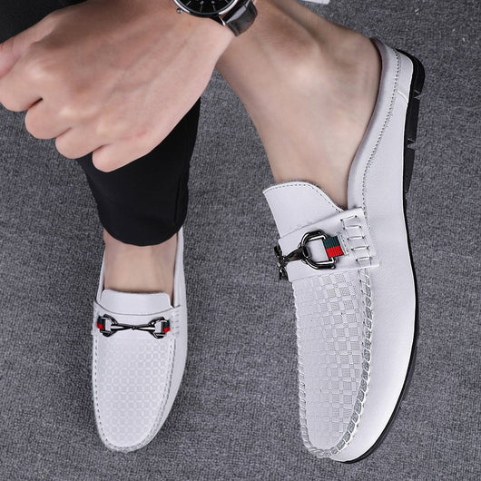 Pantuflas Hombre Cuero Casual - Mocasines Cómodos Sin Cordones - Image 22