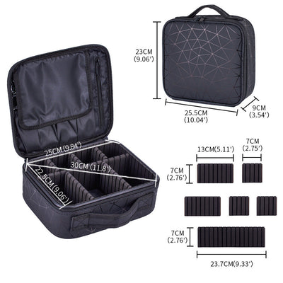 Neceser de Cosméticos Cuadrado con Diseño Diamante Portátil - Image 10