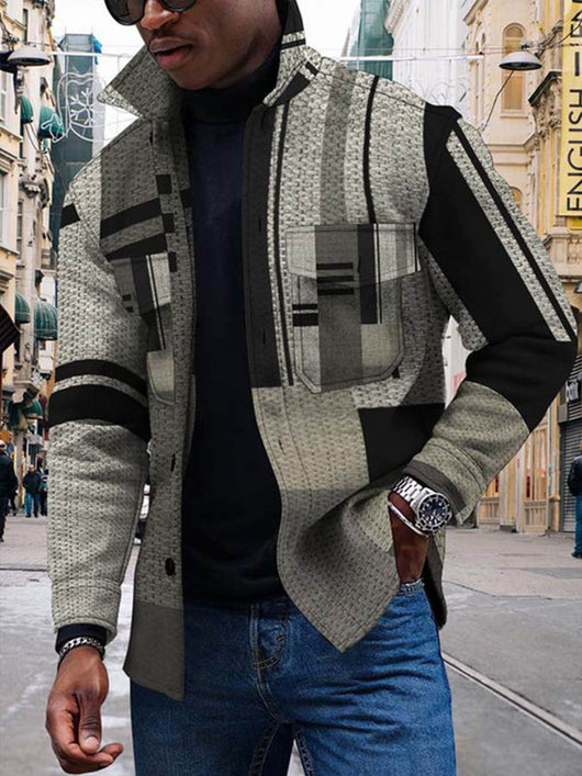 Cardigan Estampado 3D con Degradado de Colores y Botones en Relieve - Image 9
