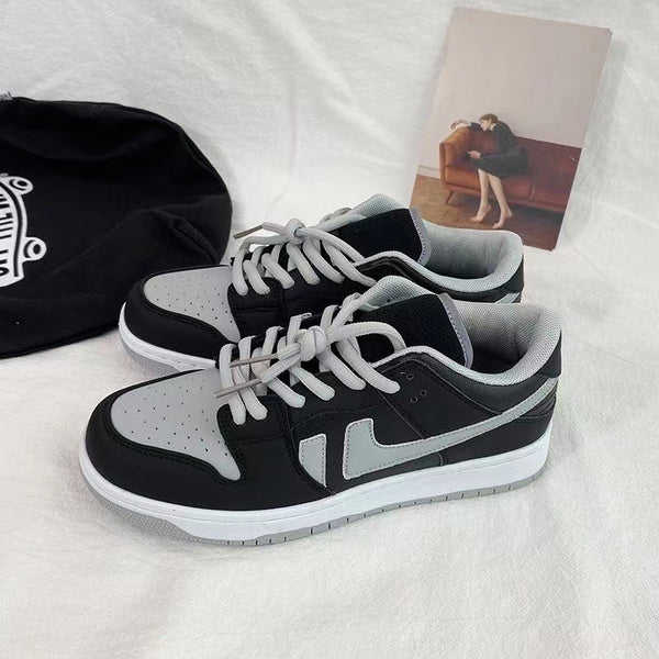 Zapatillas Plataforma Gris Oscuro para Skateboard - Sneaker Casual Trendy Versátil