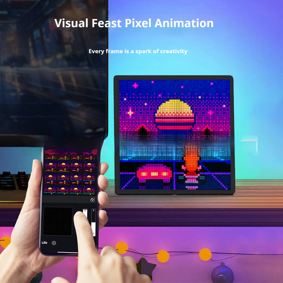 Marco de Fotos LED Bluetooth con Pantalla Pixel Personalizable
