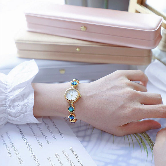 Reloj de Mujer Malachita con Piedra Rugosa - Diseño INS Colorido