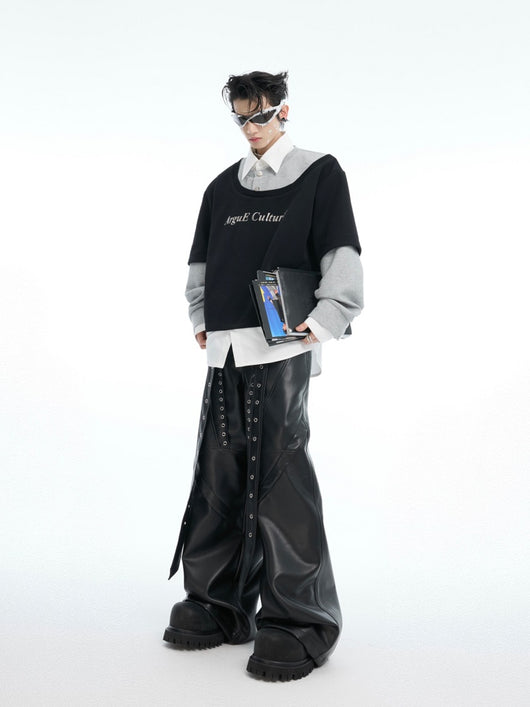 Sudadera Hoodie Oversize con Bloques de Color - Manga Larga Suelta - Image 11