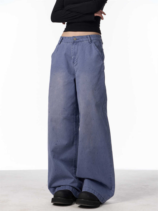 Pantalones Cargo Rectos Anchos para Mujer - Estilo Retro Casual - Image 11